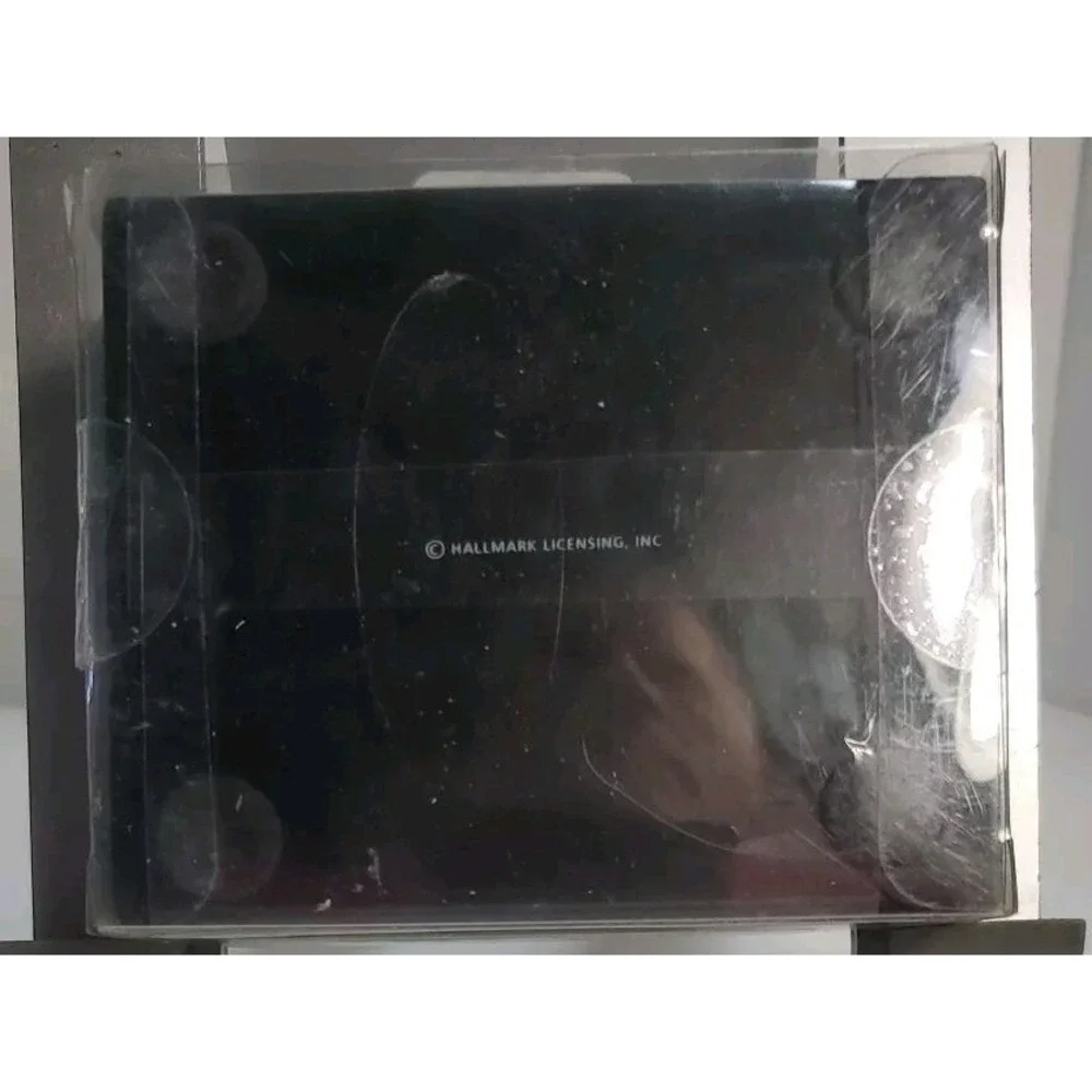 Hallmark Photo Coasters Set of 4 Glass Picture Frame Square Black Border NIB DIY